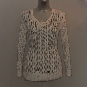 Saks Fifth Avenue Knitted Sweater Eggshell White